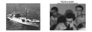 Photos of the USS Pueblo and crew members..