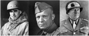 Photo of Generals Patton, Eisenhower, and Bradley