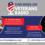 November 10, 2024: VA Dental Benefits / Veterans and Parkinson’s Disease