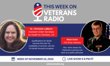 November 10, 2024: VA Dental Benefits / Veterans and Parkinson’s Disease