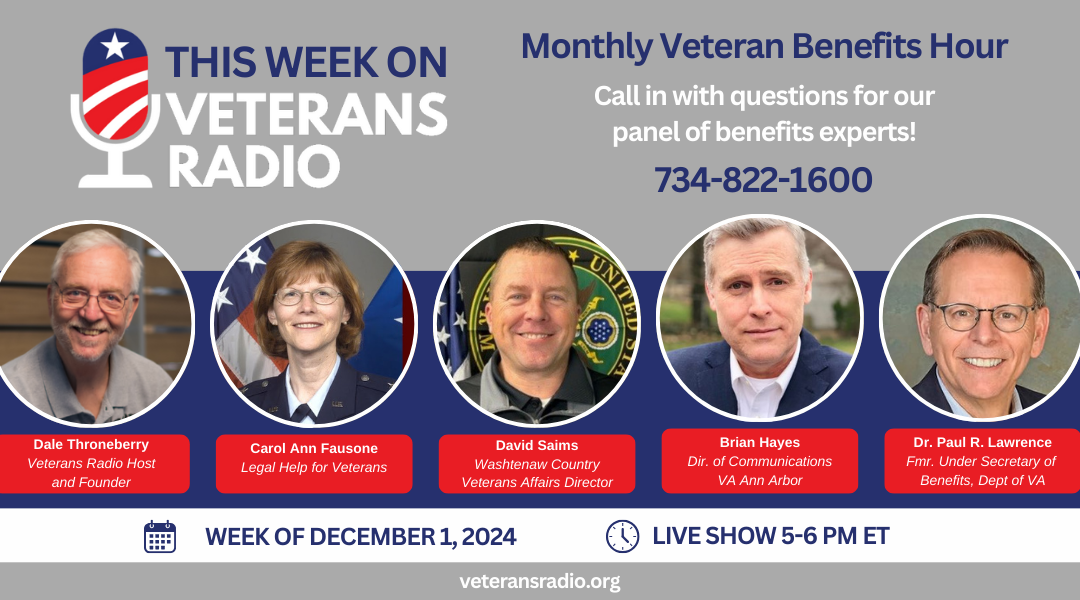 December 1, 2024: Monthly Veteran Benefits Hour