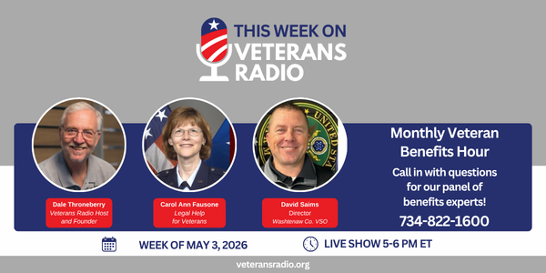 May 3, 2026: Monthly Veterans Benefits Hour